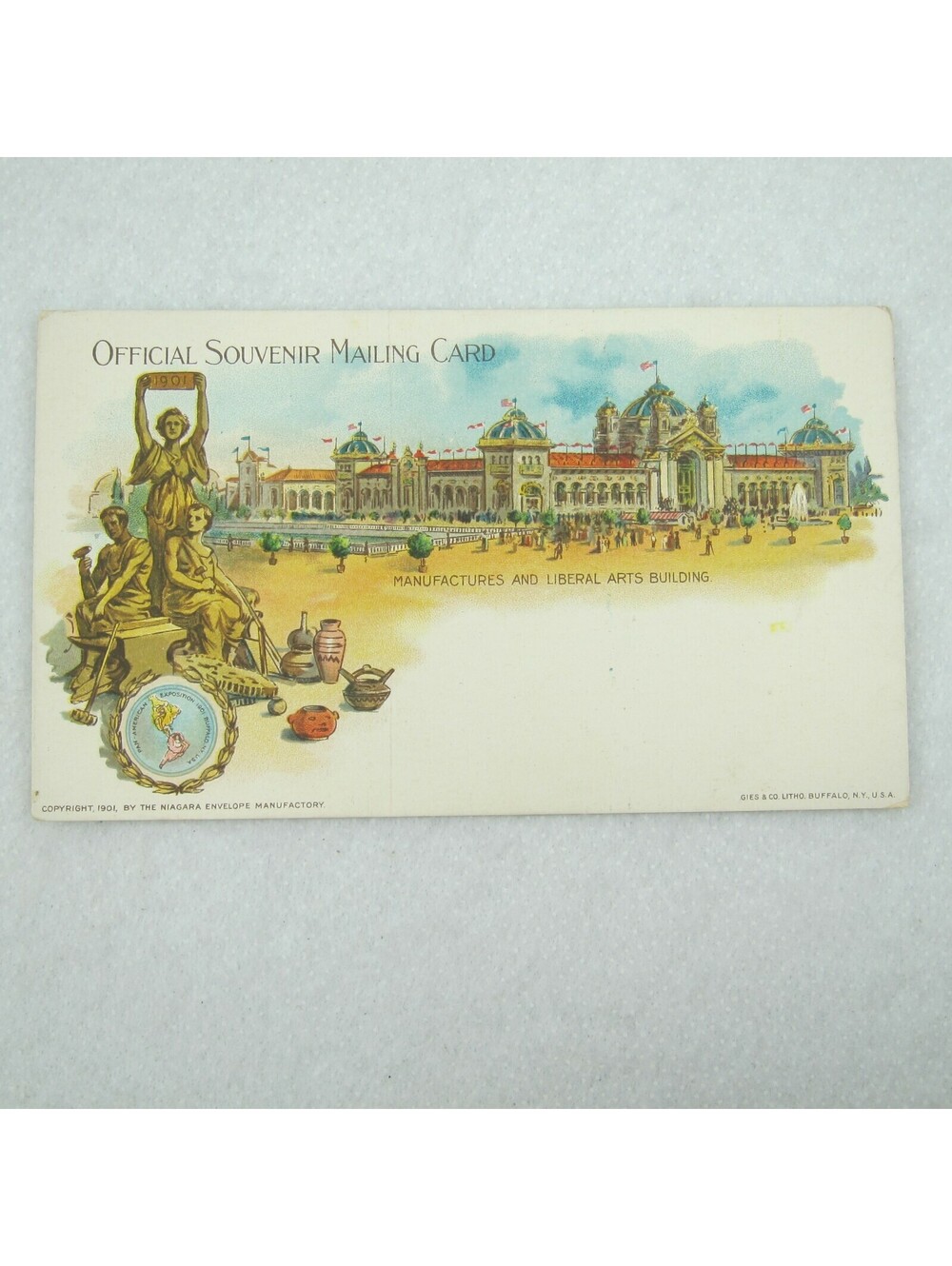 1901 Pan American Expo Buffalo NY Postcard Manufactures Liberal Arts UNPOSTED